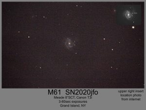 Image of M61 and SN2020jfo